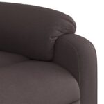 Fauteuil inclinable Marron foncé Tissu – Image 6