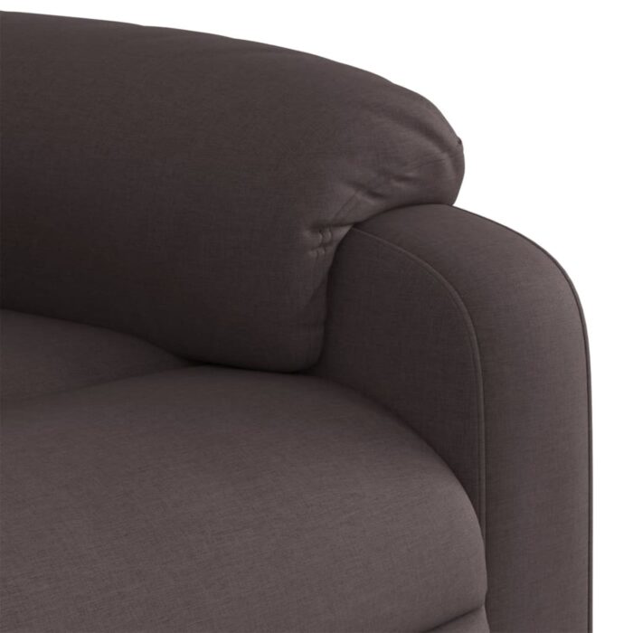 Fauteuil inclinable Marron foncé Tissu – Image 6