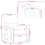 Fauteuil inclinable Marron foncé Tissu – Image 9