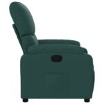 Fauteuil inclinable Vert foncé Tissu – Image 2