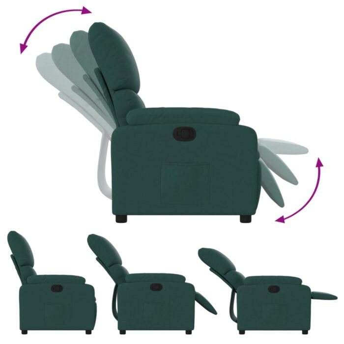 VXL8721012201699_g_en_hd_4.jpg Fauteuil inclinable Vert foncé Tissu – Image 4