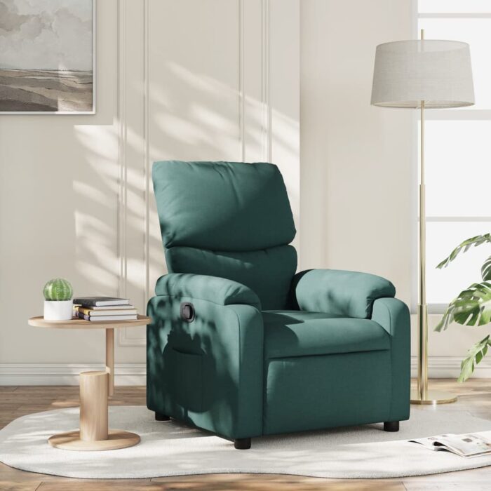VXL8721012201699_m_en_hd_1.jpg Fauteuil inclinable Vert foncé Tissu – Image 1