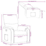Fauteuil inclinable Taupe Tissu – Image 9