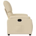 Fauteuil inclinable Crème Tissu – Image 2