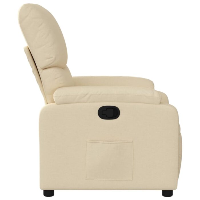 Fauteuil inclinable Crème Tissu – Image 2