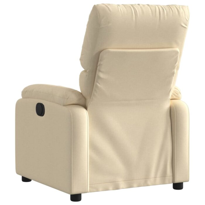 Fauteuil inclinable Crème Tissu – Image 3