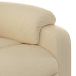 Fauteuil inclinable Crème Tissu – Image 6