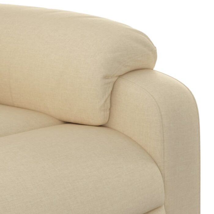 Fauteuil inclinable Crème Tissu – Image 6