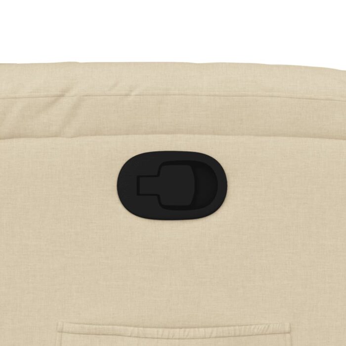 Fauteuil inclinable Crème Tissu – Image 7