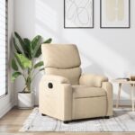 Fauteuil inclinable Crème Tissu