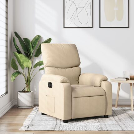 Fauteuil inclinable Crème Tissu