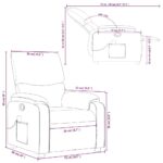 Fauteuil de massage inclinable Gris foncé Tissu – Image 12