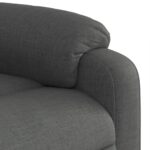 Fauteuil de massage inclinable Gris foncé Tissu – Image 7