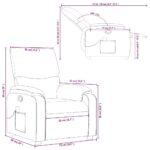 Fauteuil de massage inclinable Noir Tissu – Image 12