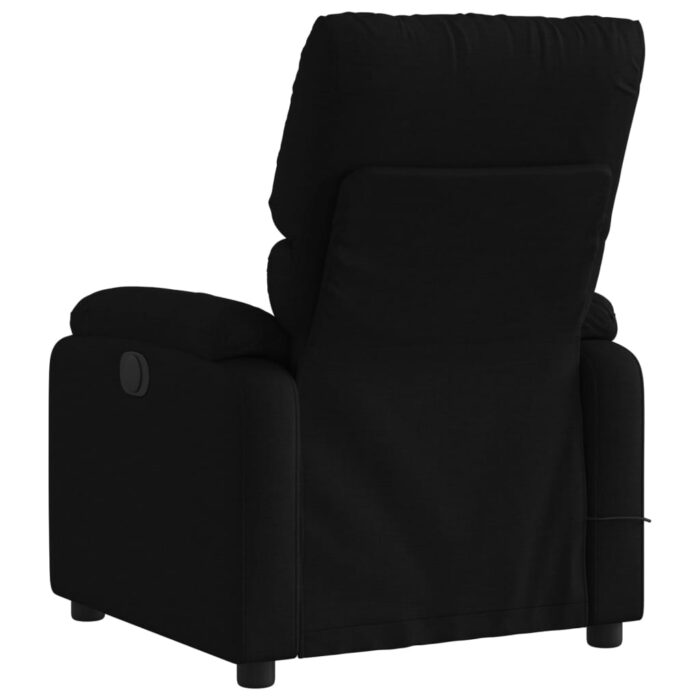 Fauteuil de massage inclinable Noir Tissu – Image 4