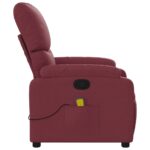 Fauteuil de massage inclinable Rouge bordeaux Tissu – Image 3