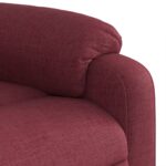 Fauteuil de massage inclinable Rouge bordeaux Tissu – Image 7