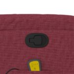 Fauteuil de massage inclinable Rouge bordeaux Tissu – Image 8
