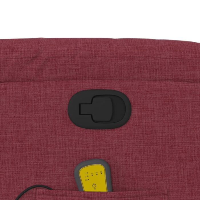 Fauteuil de massage inclinable Rouge bordeaux Tissu – Image 8
