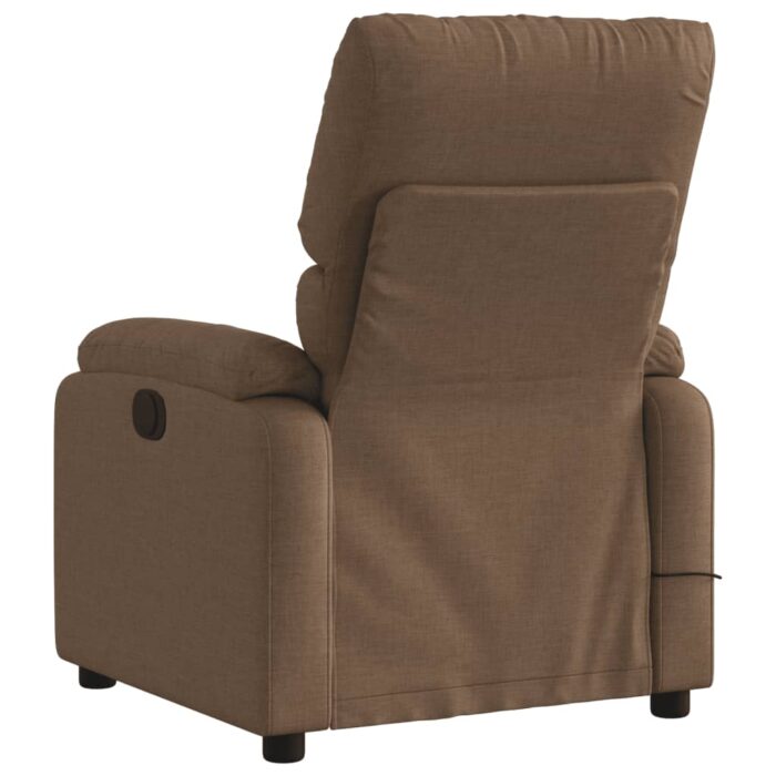 Fauteuil de massage inclinable Marron Tissu – Image 4