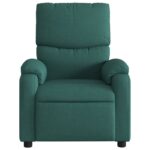 Fauteuil de massage inclinable Vert foncé Tissu – Image 2