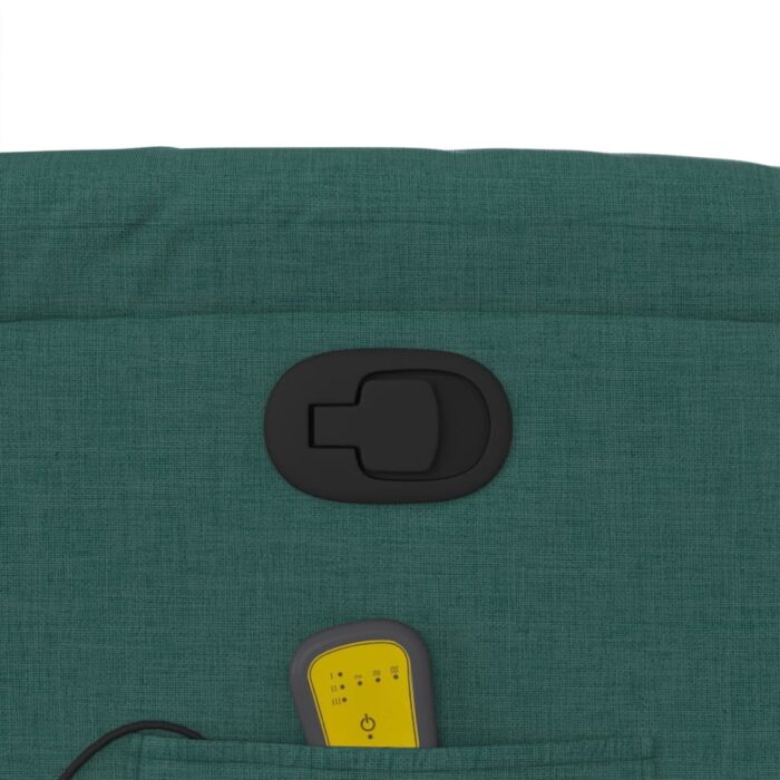 Fauteuil de massage inclinable Vert foncé Tissu – Image 8