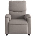 Fauteuil de massage inclinable Taupe Tissu – Image 2