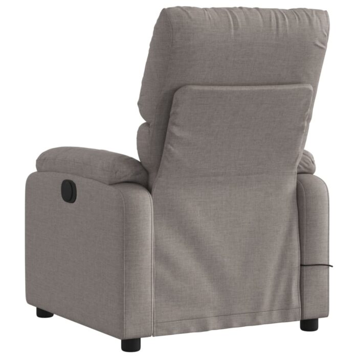Fauteuil de massage inclinable Taupe Tissu – Image 4