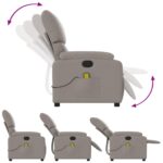Fauteuil de massage inclinable Taupe Tissu – Image 5