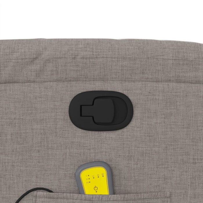 Fauteuil de massage inclinable Taupe Tissu – Image 8