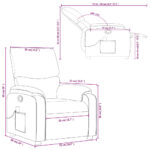 Fauteuil de massage inclinable Crème Tissu – Image 11