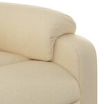 Fauteuil de massage inclinable Crème Tissu – Image 7