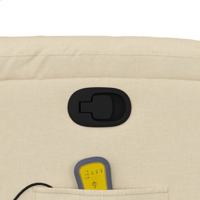 Fauteuil de massage inclinable Crème Tissu – Image 8