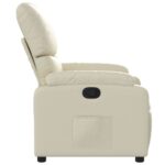 Fauteuil inclinable Crème Similicuir – Image 2