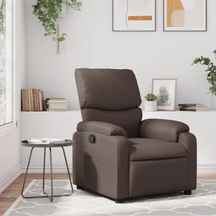 Fauteuil inclinable Marron Similicuir