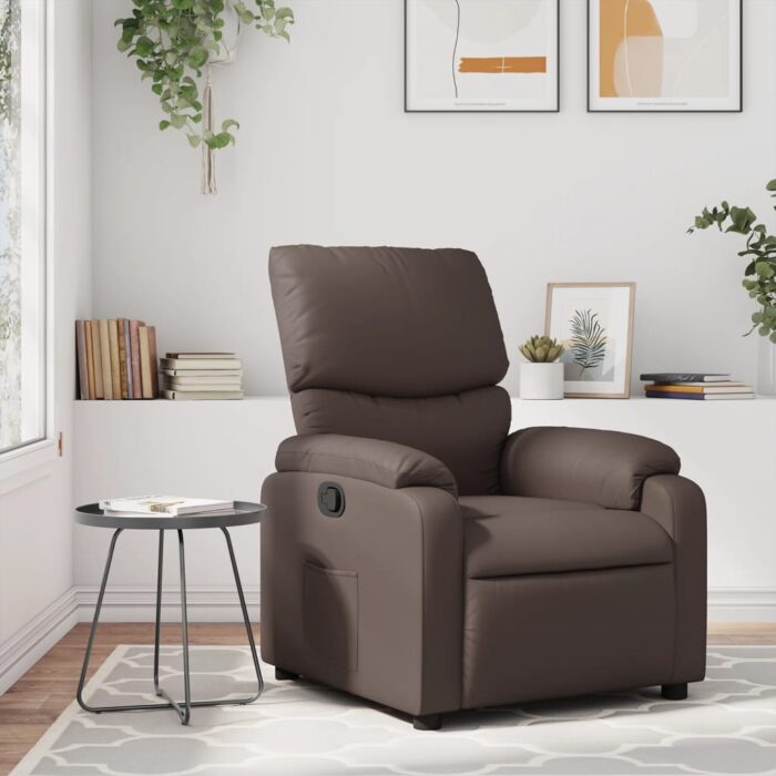 Fauteuil inclinable Marron Similicuir – Image 1
