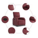 Fauteuil inclinable Rouge bordeaux Similicuir – Image 5