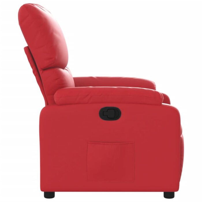 Fauteuil inclinable Rouge Similicuir – Image 2