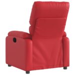 Fauteuil inclinable Rouge Similicuir – Image 3