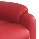 Fauteuil inclinable Rouge Similicuir – Image 6