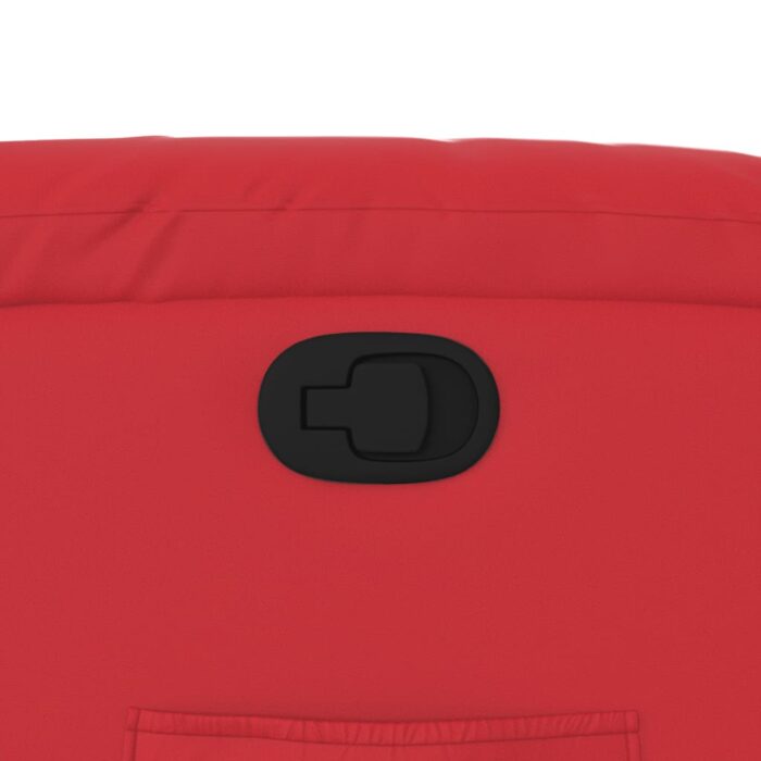 Fauteuil inclinable Rouge Similicuir – Image 7