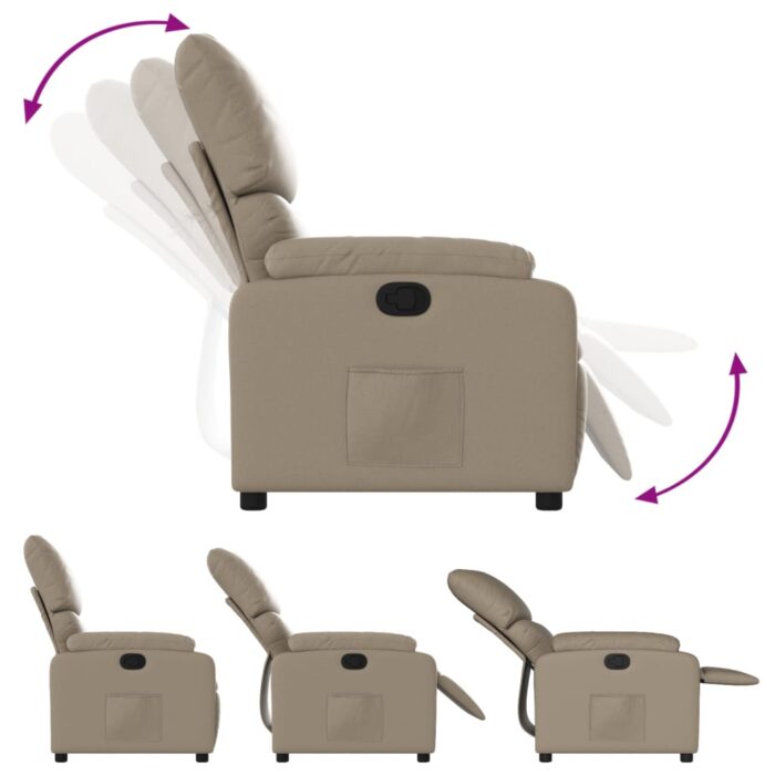 Fauteuil inclinable Cappuccino Similicuir – Image 4