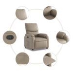 Fauteuil inclinable Cappuccino Similicuir – Image 5