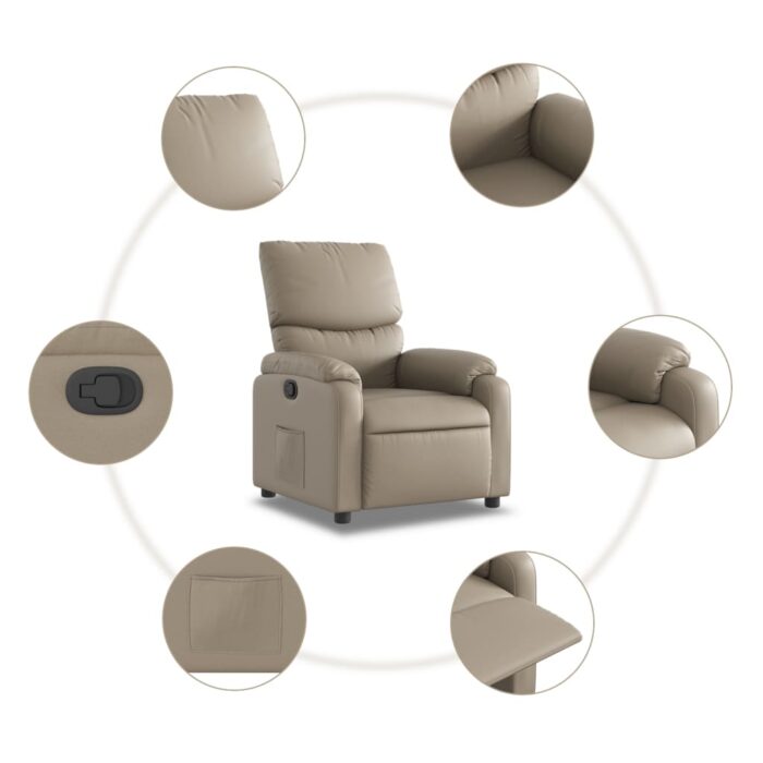 Fauteuil inclinable Cappuccino Similicuir – Image 5