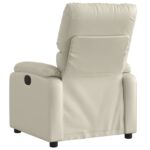 Fauteuil inclinable de massage Crème Similicuir – Image 4