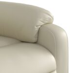 Fauteuil inclinable de massage Crème Similicuir – Image 7