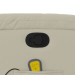 Fauteuil inclinable de massage Crème Similicuir – Image 8