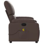 Fauteuil de massage inclinable Marron Similicuir – Image 3
