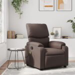 Fauteuil de massage inclinable Marron Similicuir