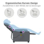 Fauteuil de massage inclinable Gris Similicuir – Image 12